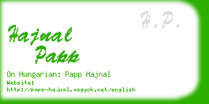 hajnal papp business card